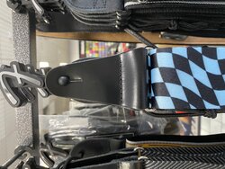 Fender Wavy Checker Poly Guitar Strap, Blue