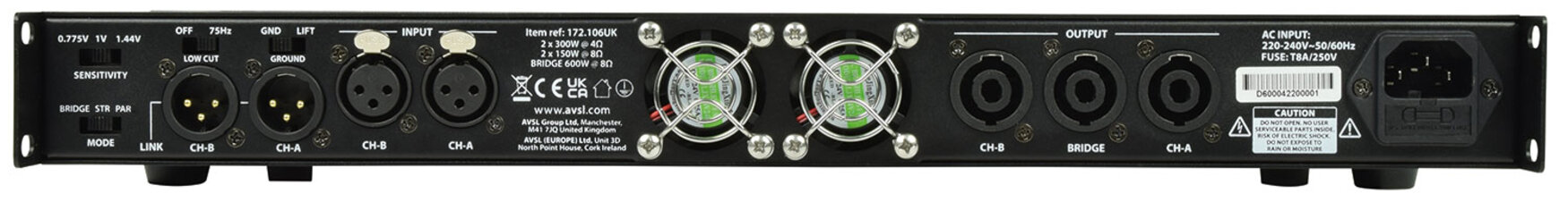 Citronic D-Series Class-D Power Amplifier, 172.106, Ex Demo