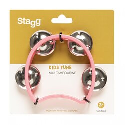 Plastic Cutaway Mini Tambourine with 4 Jingles