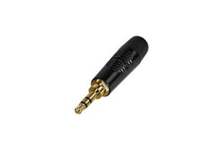 REAN 3.5mm Stereo Jack Plug, Gold Contacts, Black, 122013