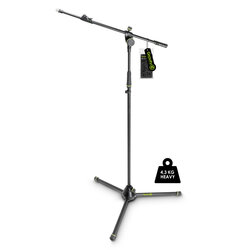 Gravity Heavy Duty Mic Stand, Tripod, 2-Point Telescopic Boom, Black, MS 4322 HDB