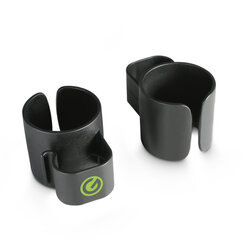 Gravity Speaker Pole Cable Clips (2) For 35mm Poles, Black and Green, SA CC 35 B