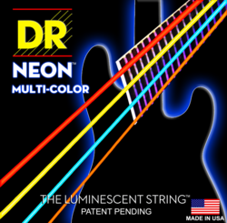 DR Strings Hi-Def Neon Multi-Colour Bass Medium