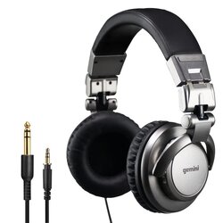 Gemini DJX-500 Professional DJ Headphones, Over-Ear, Wired, 57mm Drivers, Silver