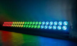 QTX Duplex-Bar: 48 X 3W Double RGBA LED Wall Bar, 151.614UK