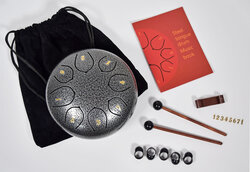 Chord Lotus Petal Tongue Steel Drum 6 Inch 8-note, Silver 173.766UK