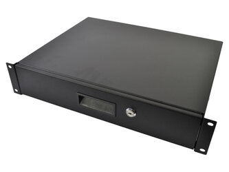 StageCore 19" 2U Rack Drawer with Lock, Black, ADRK2CR
