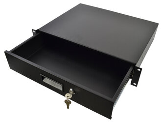 StageCore 19" 2U Rack Drawer with Lock, Black, ADRK2CR