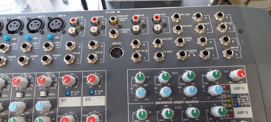 Allen & Heath PA20CP 500Watts X 2 Powered Mixer with Effects - Used