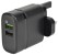 Mercury 2 Port Quick Charge 3.0 USB Mains Charger, Black