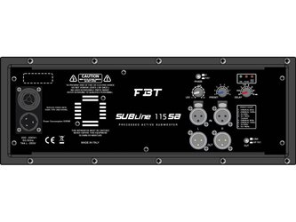 FBT SUBLINE 115SA Bass Reflex Active Subwoofer - 15inch - 700wrms (41222), Black