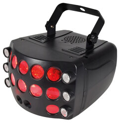 QTX Butterfly DJ Light Effect 3-in-1 LED & Laser Effect Light, Black, 151.744UK