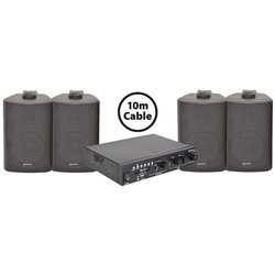 Adastra BC3 Background Music Package A22 Amplifier + 4 Speakers