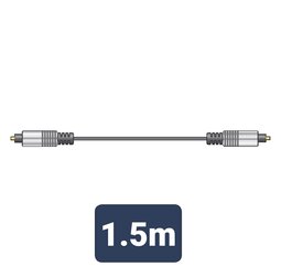 AVlink Premium Fibre Optic TOSlink Leads, 1.5 Metre 112.211UK