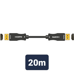 Ultra High Speed 4K UHD Active Fibre Optic HDMI 2.0 Lead, 20 Metre
