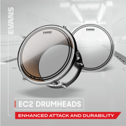 Evans EC2S Clear Standard Pack (12", 13", 16") with 14" HD Dry Snare Batter