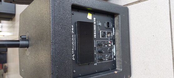 Used Wharfedale Active Isoline 410 Column Speaker (top and Sub), BLACK