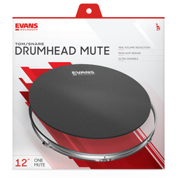 Evans SoundOff Drum Mute, 12 In, Black