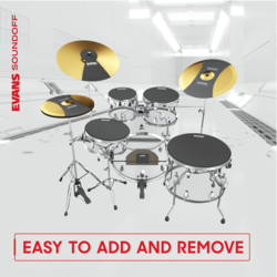 Evans SoundOff Drum Mute, 15 In, Black