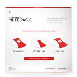 Evans SoundOff Drum Mute Pack, Standard (12 In,13 In,14 In,16 In), Black