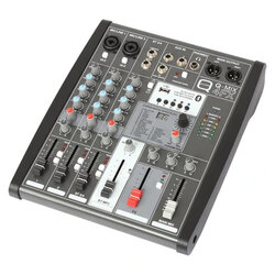 Q Audio Analogue Mixer with Bluetooth / USB Playback, Q-MIX 4FX 4 Channel Mixer